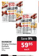 Rainbow Simply Chicken Grillers (All Variants)-325g Each