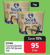 Stork Country Spread 40% Fat Spread Tub-For 2 x 1kg