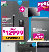 Defy 555L Nature Light Side By Side Freezer Fridge DFF547 Plus Free Russell Hobbs 20L Microwave Oven