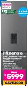 Hisense 347L Bottom Freezer Fridge with Water Dispenser (H450BIT-WD)