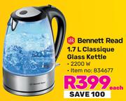 Bennett Read 1.7L Classique Glass Kettle 2200W