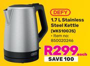 Defy 1.7L Stainless Steel Kettle (WK5100JS)