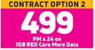 Samsung Galaxy A73 Smartphone-On 1GB Red Core More Data (24 Months)