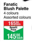 L.A.Girl Fanatic Blush Palette 4 Colours Assorted Colours-Each