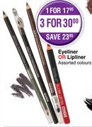 Disco Eyeliner Or Lipliner Assorted Colours-For 3