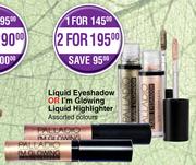 Palladio Liquid Eyeshadow Or I'm Glowing Liquid Highlighter Assorted Shades-For 1
