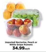 Imported Nectarine, Peach Or White Grape Punnets-Each