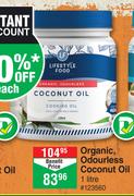 Lifestyle Food Organic Odourless Coconut Oil-1Ltr Each