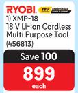 Ryobi 18V Li-Ion Cordless Multi Purpose Tool XMP-18