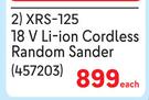 Ryobi 18V Li-Ion Cordless Random Sander XRS-125