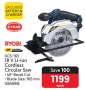 Ryobi 18V Li-Ion Cordless Circular Saw XCS-165
