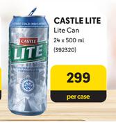 Castle Lite Can-24 x 500ml Per Case