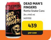 Dead Man's Fingers Rattle Snake Cans-24 x 440ml Per Case