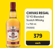 Chivas Regal 12 Yo Blended Scotch Whisky-750ml Each