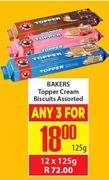 Bakers Topper Cream Biscuits Assorted-For Any 3 x 125g