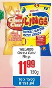 Willards Cheese Curls/Flings-150g