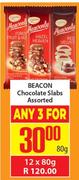 Beacon Chocolate Slabs Assorted-80g