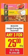 Beacon Jungle Energy Bar Assorted-For Any 3 x 40g