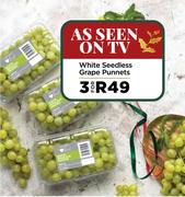 White Seedless Grape Punnets-For 3