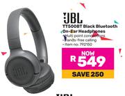 JBL TT500BT Black Bluetooth On Ear Headphones