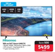 Hisense 108cm (43") Smart UHD TV 43A6K