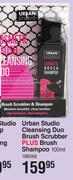 Urban Studio Cleansing Duo Brush Scrubber Plus Brush Shampoo-100ml