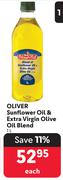 Oliver Sunflower Oil 7 Extra Virgin Olive Oil Blend-1L Each