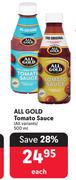 All Gold Tomato Sauce (All Variants)-500ml Each