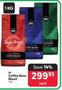 M Coffee Bean Blend-1Kg Each