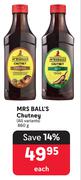 Mrs Ball's Chutney (All Variants)-860g Each