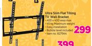 Ellies Ultra Slim Flat Tilting TV Wall Bracket