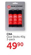 CNA Glue Sticks 40g 3-Pack