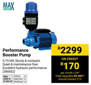 Max Pump Performance Booster Pump