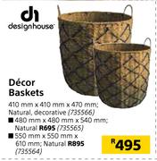 Design House Decor Baskets 550mm x 550mm x 610mm