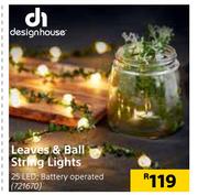 Design House Leaves & Ball String Lights