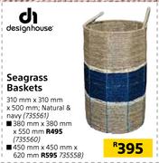 Design House Seagrass Baskets 450mm x 450mm x 620mm