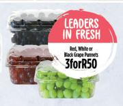 Red, White Or Black Grape Punnets-For 3