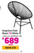 Acapulco Chair Black Or White-Each