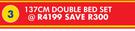 Sleepmasters 137cm Double Bed Set
