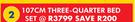 Sleepmasters 107cm Three Quarter Bed Set