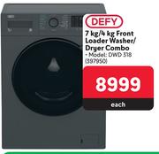 Defy 7Kg/4Kg Front Loader Washer/Dryer Combo DWD 318