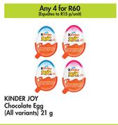 Kinder Joy Chocolate Egg (All Variants)-For 4 x 21g