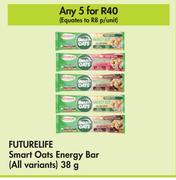 Futurelife Smart Oats Energy Bar (All Variants)-For 5 x 38g