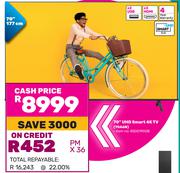 Hisense 70"(177cm) UHD Smart 4K TV 70A6N