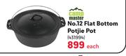 Camp Master No.12 Flat Bottom Potjie Pot