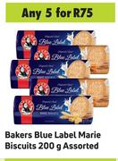 Bakers Blue Label Marie Biscuits Assorted-For 5 x 200g