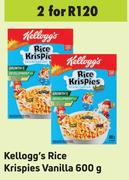 Kellogg's Rice Krispies Vanilla-For 2 x 600g