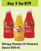 Wimpy Tomato Or Mustard Sauce-For 3 x 500ml
