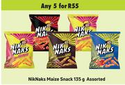 Nik Naks Maize Snack Assorted-For 5 x 135g