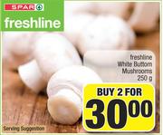 Freshline White Buttom Mushrooms-For 2 x 250g
